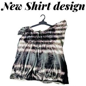 A new design gray, white, and black shirt for the summer